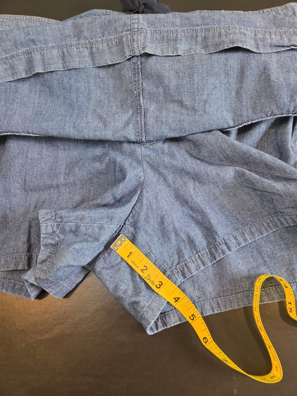 White Stag Size 12 Chambray Denim Skort with Drawstring Waist 100% Cotton - Picture 6 of 10